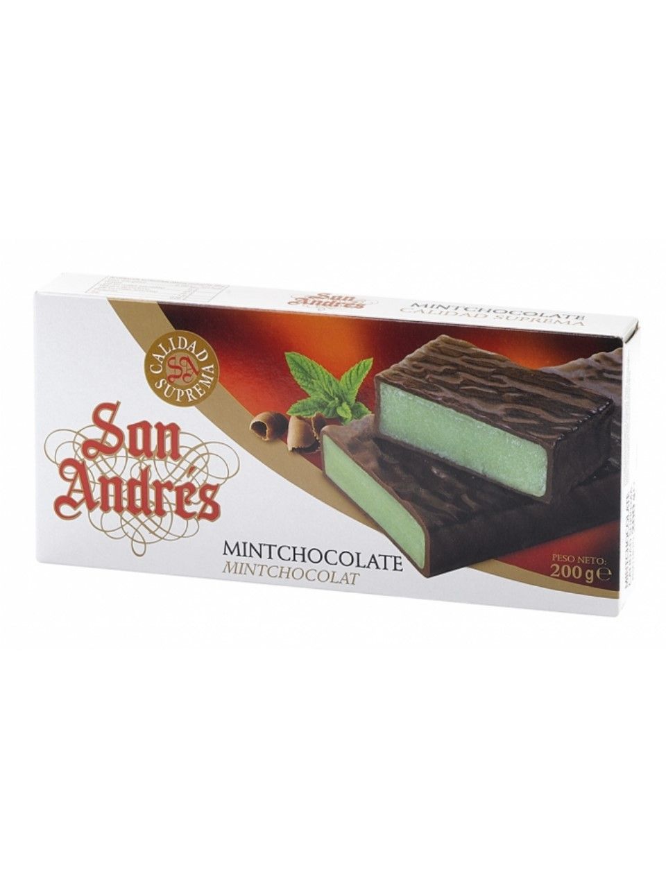 Темный шоколад с мятной начинкой Сан Андрес