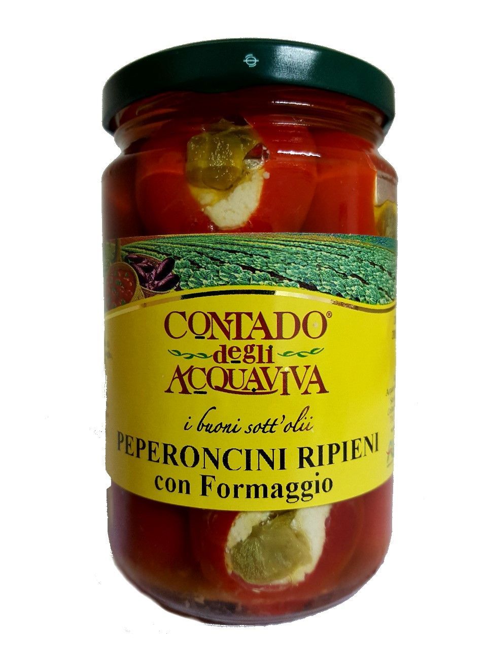 Консервированные перчики с начинкой из рикотты в оливковом масле "Contado degli Acquaviva"