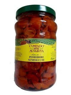 Полувяленые сицилийские томаты черри в масле "Contado degli Acquaviva" 1600 гр